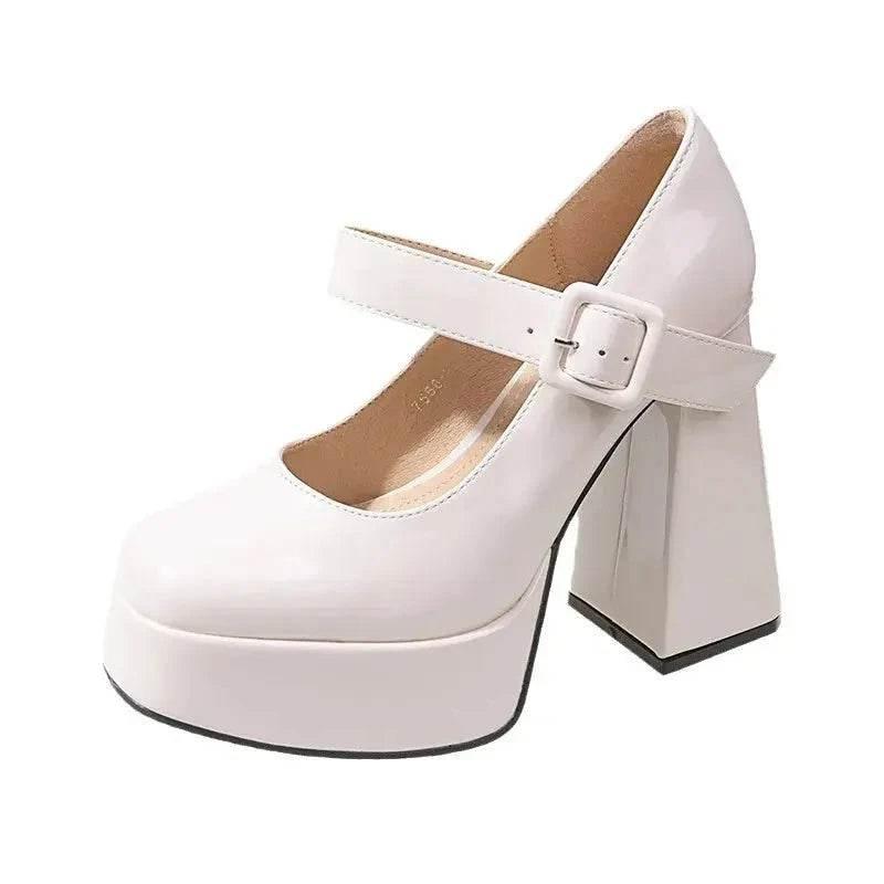 Square Toe Block Heels Pumps - Velveta Studio
