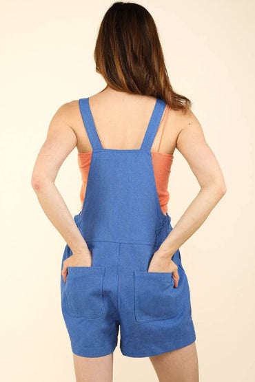 VERY J Adjustable Suspender Overalls with Pockets - Velveta Studio