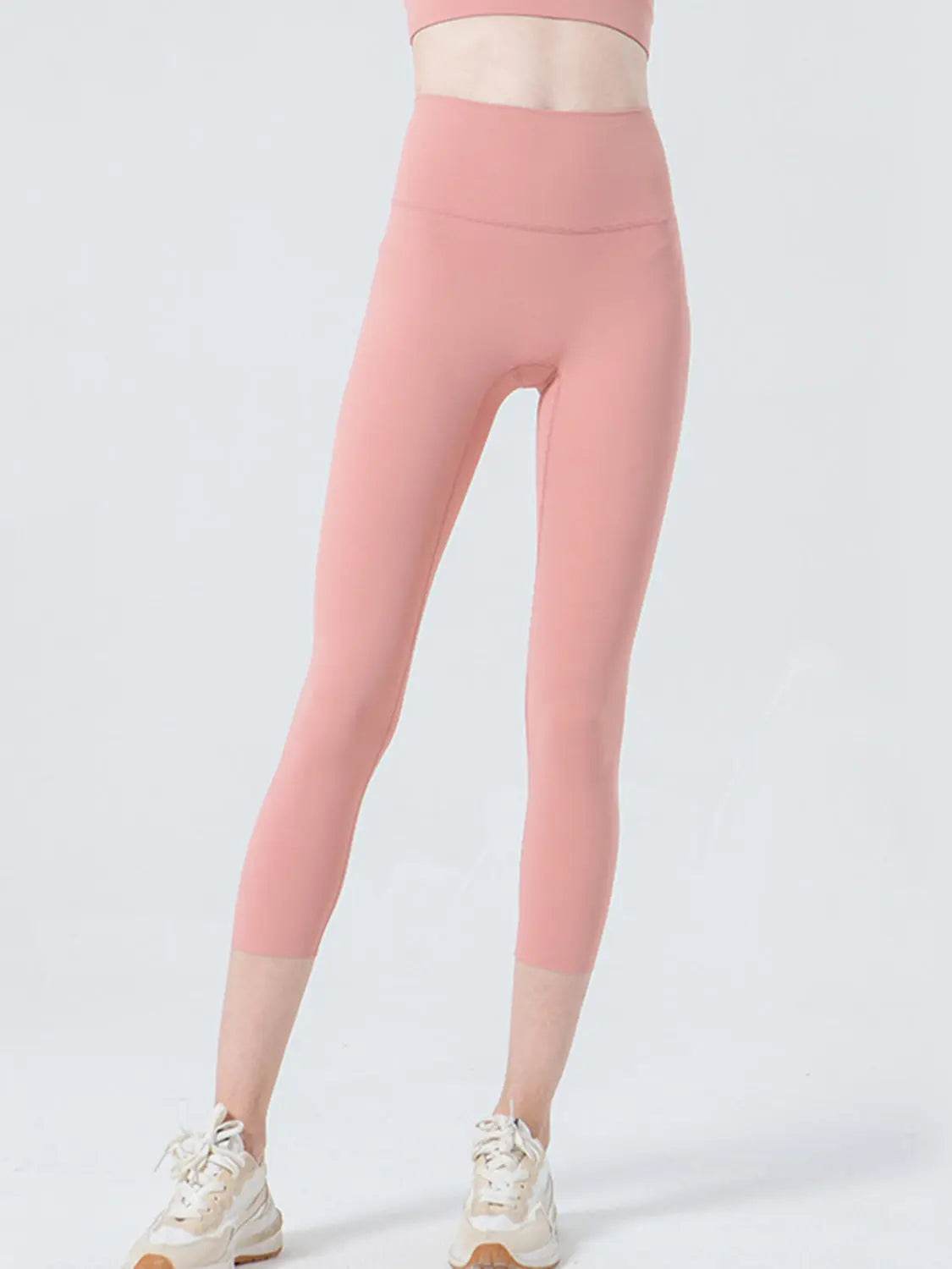 Wide Waistband Cropped Sports Leggings - Velveta Studio