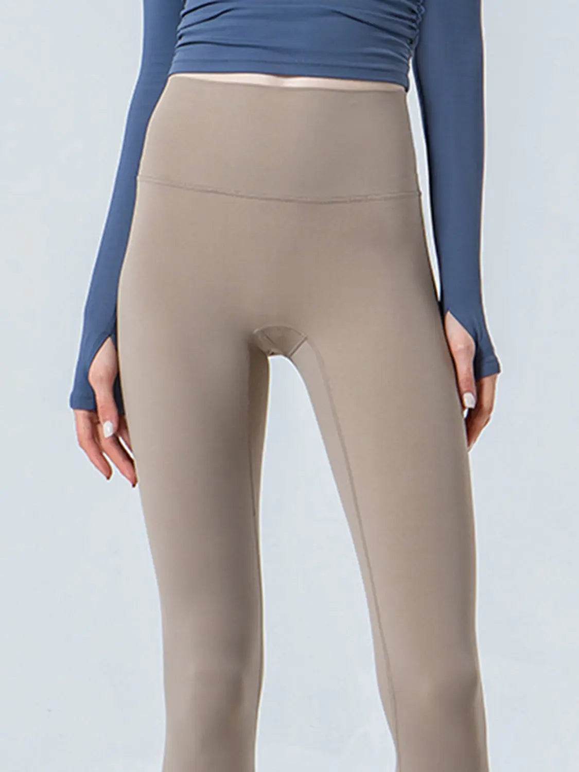 Wide Waistband Cropped Sports Leggings - Velveta Studio