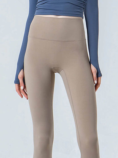 Wide Waistband Cropped Sports Leggings - Velveta Studio