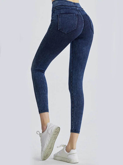 Wide Waistband Sports Leggings - Velveta Studio