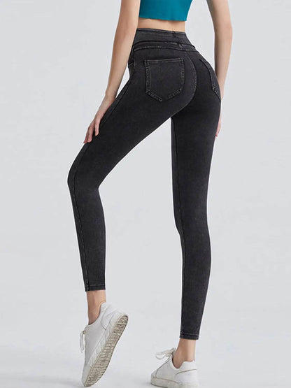 Wide Waistband Sports Leggings - Velveta Studio