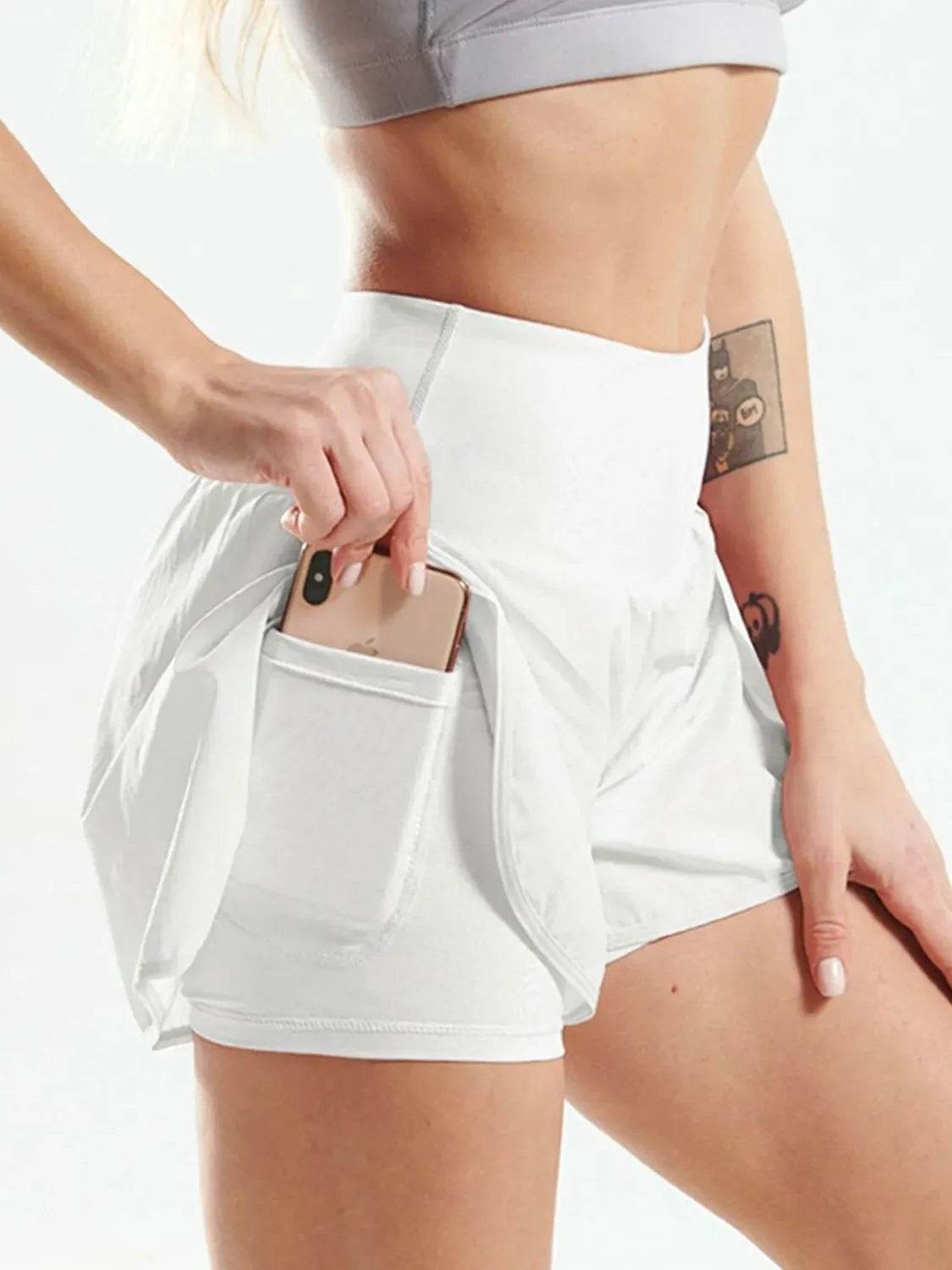 Pocketed High Waist Active Shorts - Velveta Studio