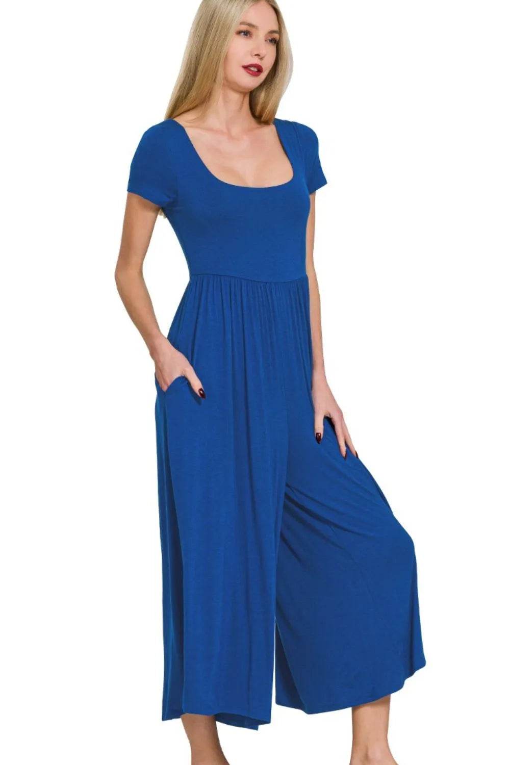 Women’s Wide-Leg Jersey Jumpsuit - Velveta Studio