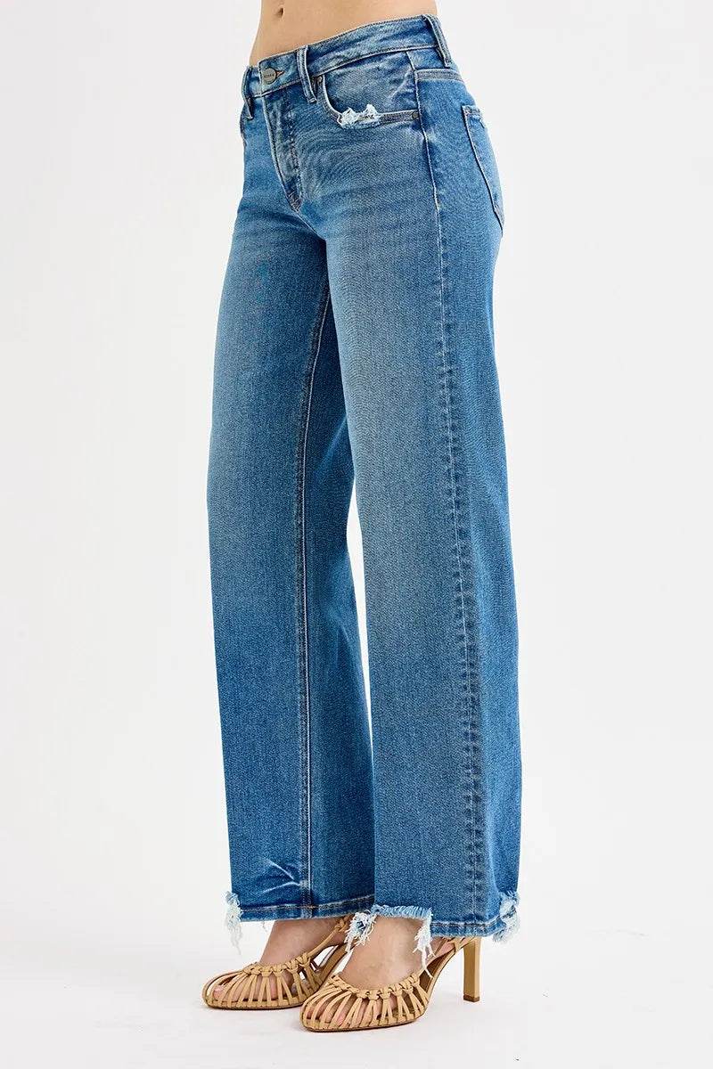 Full Size Mid Rise Baggy Jeans Plus Size - Velveta Studio