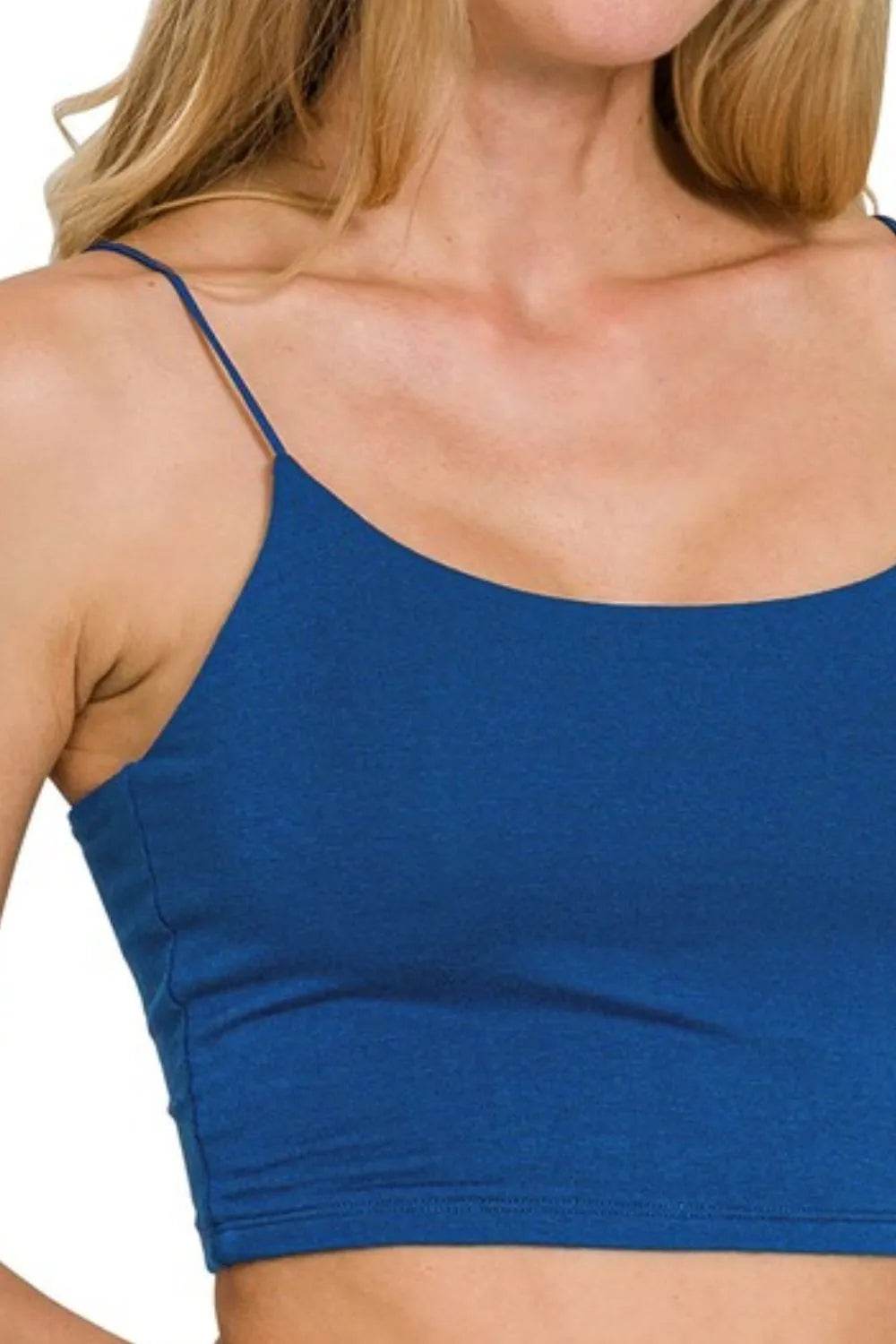 Zenana Double Layered Spaghetti Bra Cami - Velveta Studio
