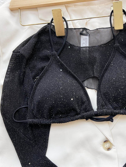 Glitter Three-Piece Swim Set - Velveta Studio