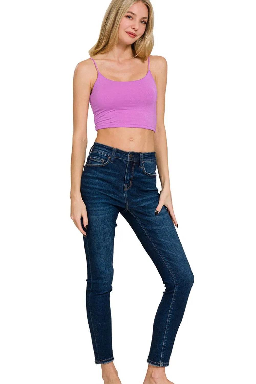 Zenana Double Layered Spaghetti Bra Cami - Velveta Studio