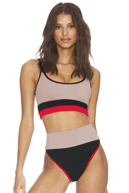 Color Block Spaghetti Strap Two-Piece Swim Set - Velveta Studio