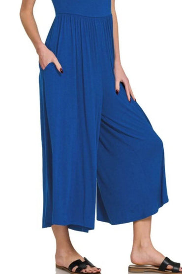 Women’s Wide-Leg Jersey Jumpsuit - Velveta Studio