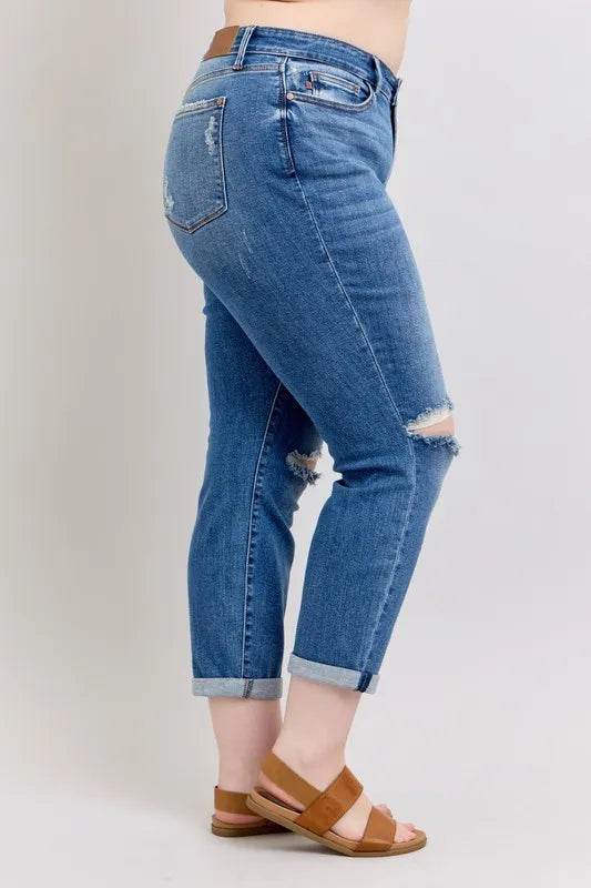 Premium Distressed Boyfriend Jeans - Velveta Studio