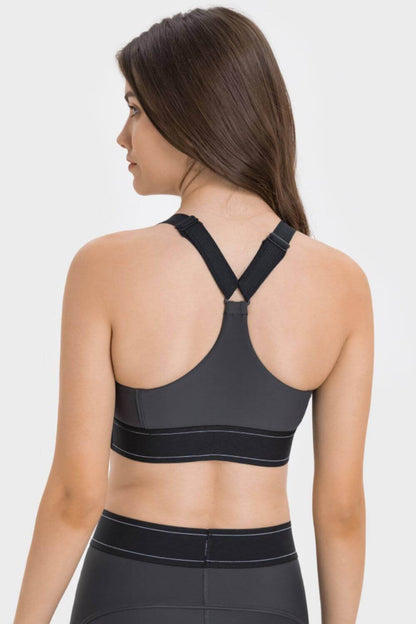Millennia Contrast Sports Bra - Velveta Studio