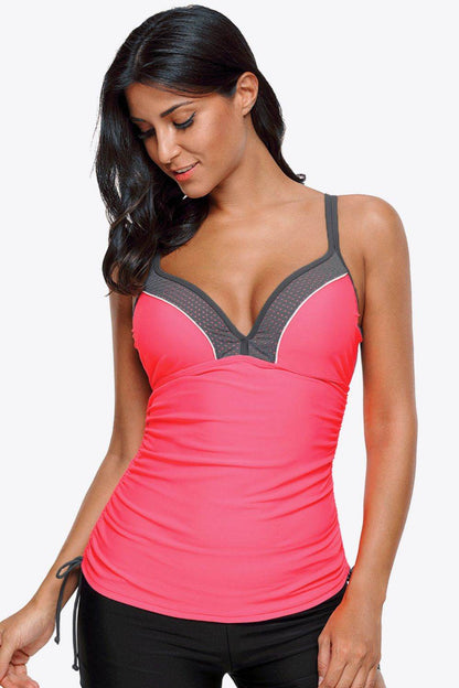 Contrast Sweetheart Neck Swim Cami - Velveta Studio