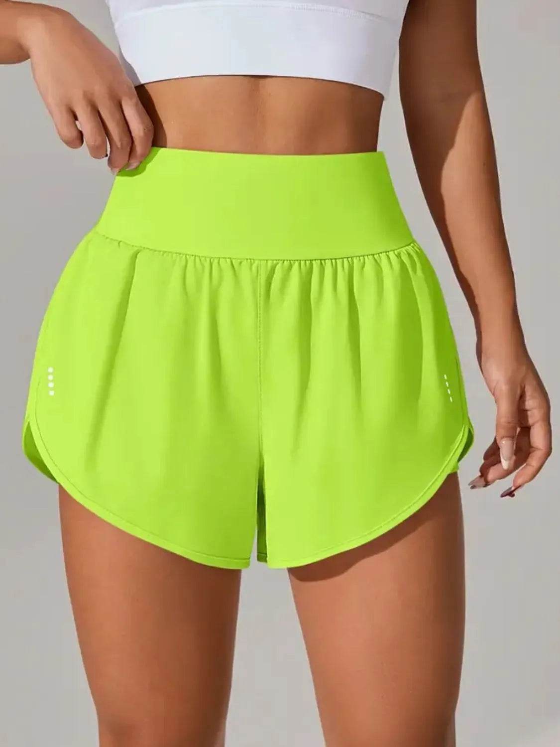 Pocketed High Waist Active Shorts - Velveta Studio