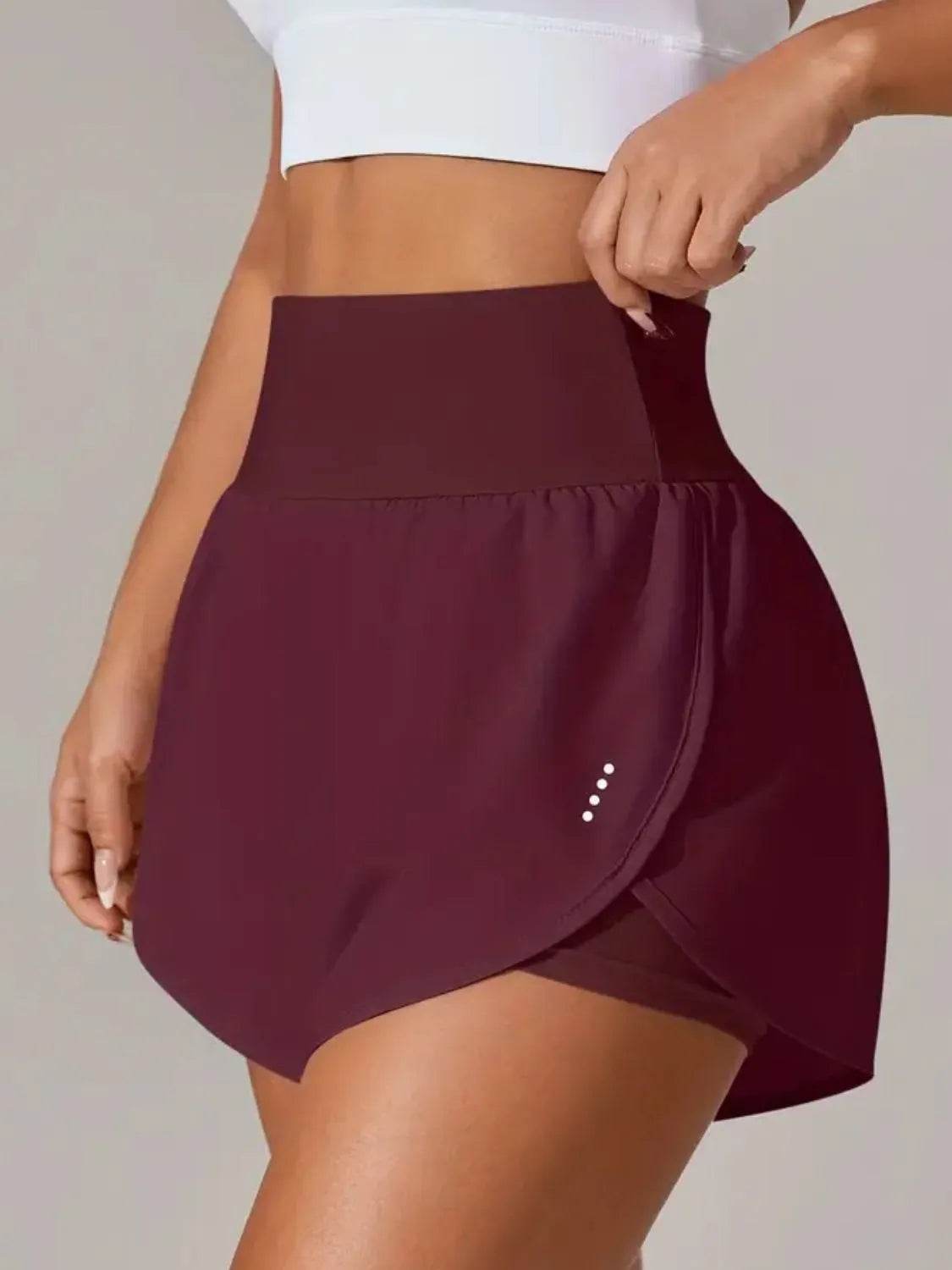 Pocketed High Waist Active Shorts - Velveta Studio
