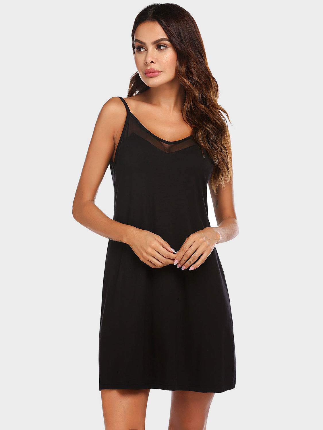 Scoop Neck Spaghetti Strap Lounge Dress - Velveta Studio