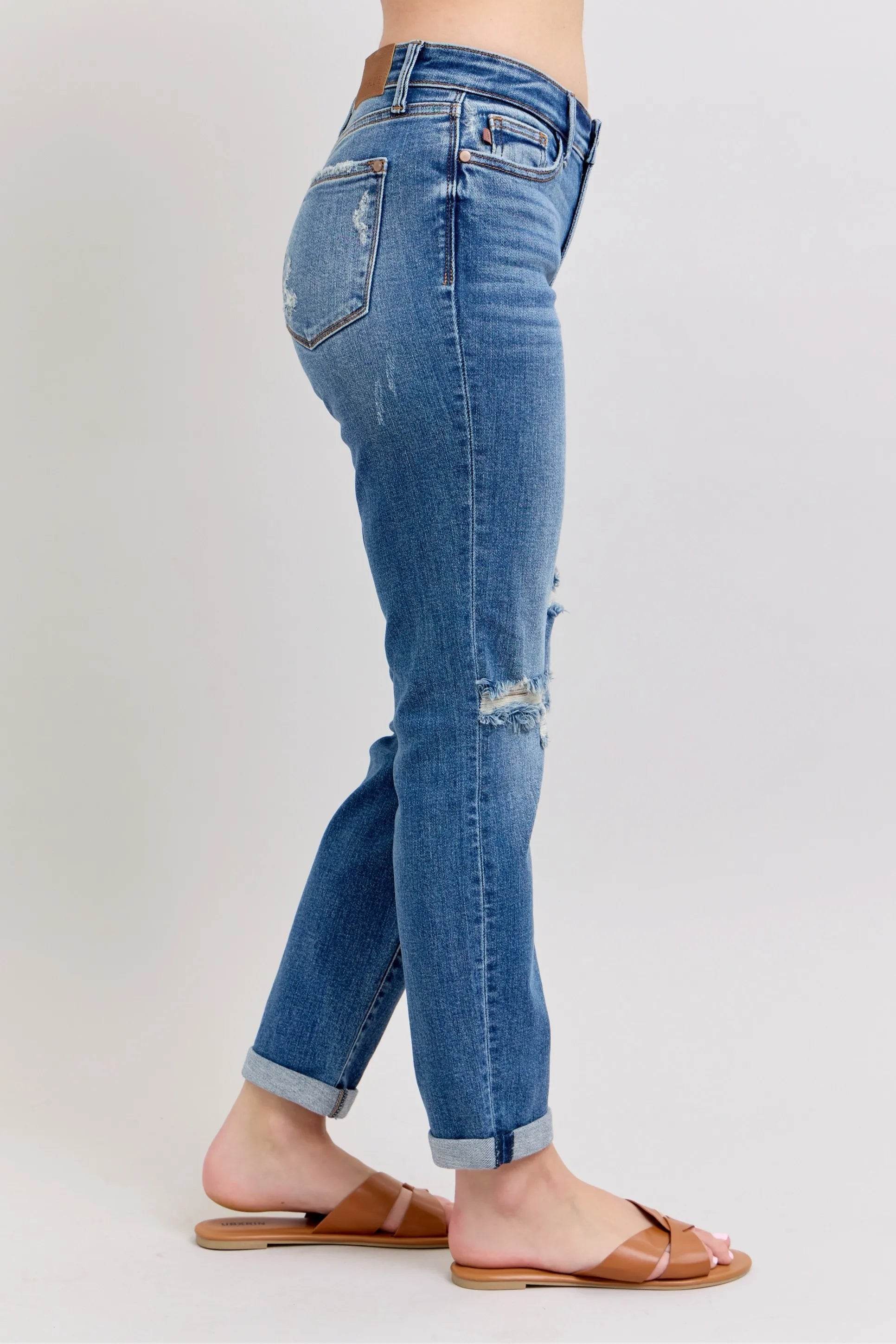 Premium Distressed Boyfriend Jeans - Velveta Studio