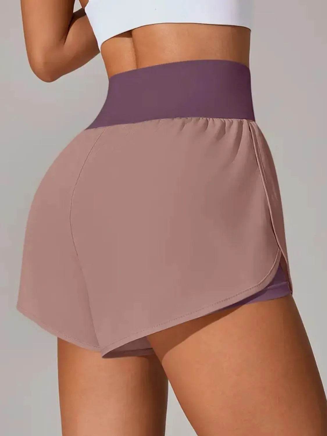 Pocketed High Waist Active Shorts - Velveta Studio
