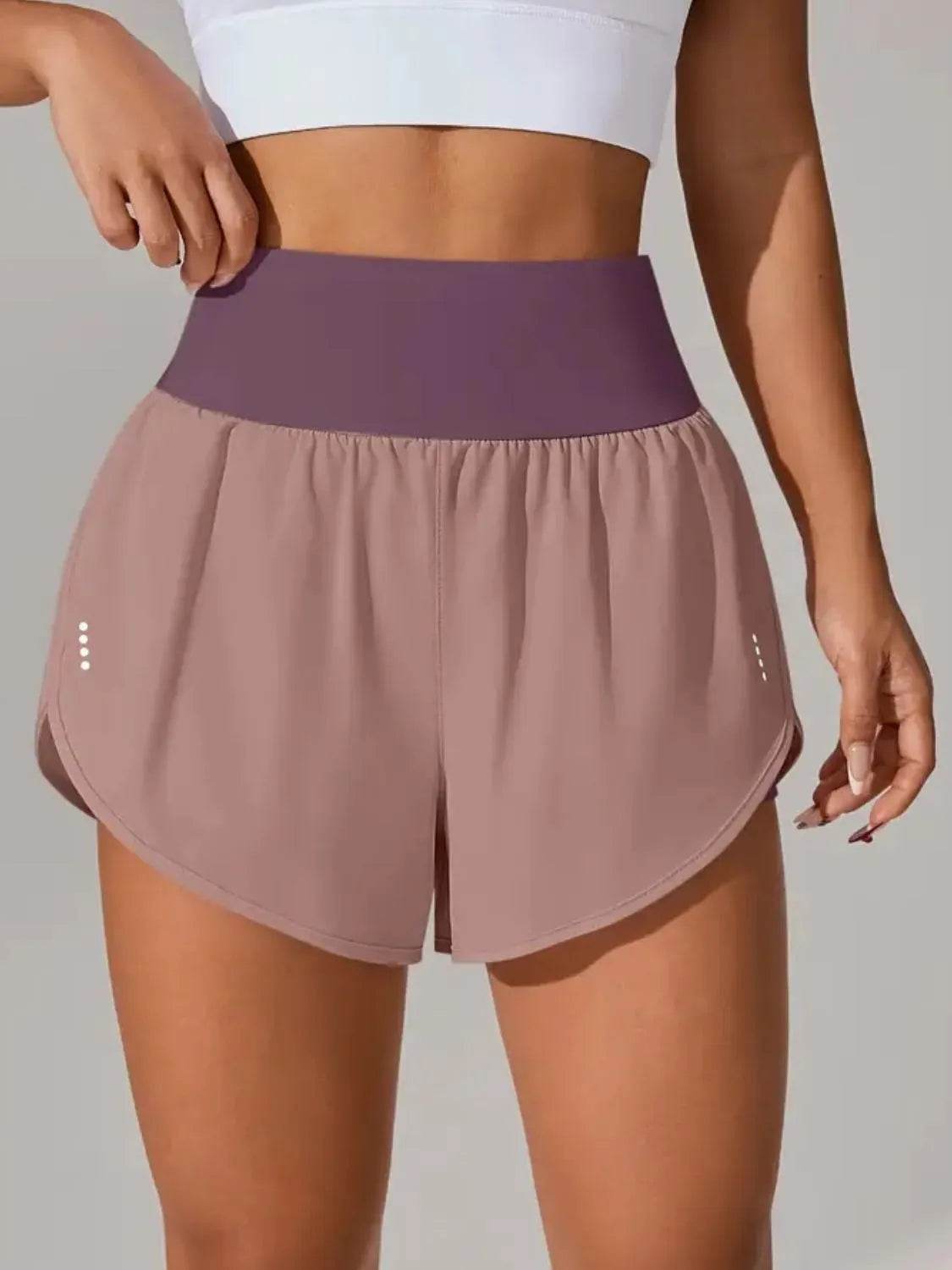 Pocketed High Waist Active Shorts - Velveta Studio