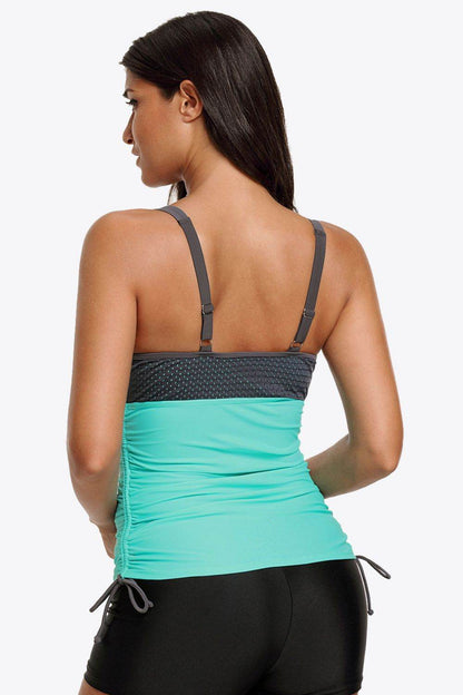 Contrast Sweetheart Neck Swim Cami - Velveta Studio